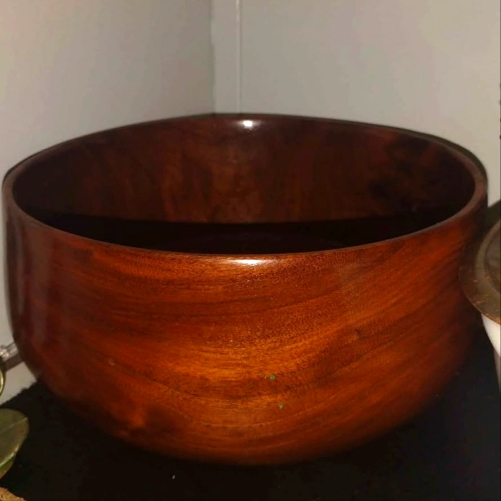 Handcrafted Koa Wood Calabash Bowl And Butter Keeper